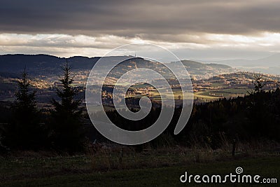 Beautiful view of South Czech countryside Stock Photo