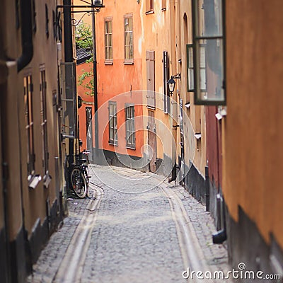 Beautiful view of Stockholm capital Gamla Stan old town, Sweden Stock Photo