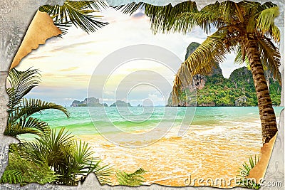 Beautiful view of the summer sea Stock Photo