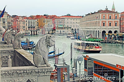 Beautiful view of Venice from palace. Stock Photo