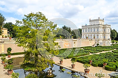 Beautiful view of Villa Doria Pamphili, Roma Stock Photo