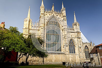 Beautiful view of York Minster Cathedral on a sunny summer day in Yorkshire, England Stock Photo