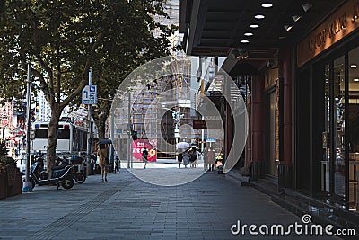 Beautiful view of Yu Garden shopping area in the streets of Shanghai, China Editorial Stock Photo