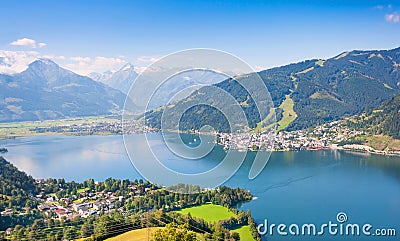 Beautiful view of Zell am See, Austria Stock Photo