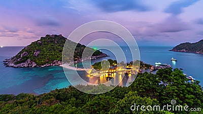 Beautiful viewpoint on Koh Nangyuan island, Surat Thani in Thailand Stock Photo