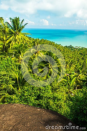 Beautiful viewpoint from Koh Samui in Thailand Stock Photo