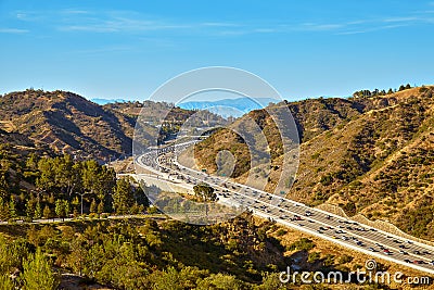 Beautiful views of the 405 freeway Stock Photo