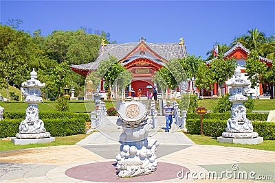 Territory of Nanshan Temple in Sanya, Hainan Editorial Stock Photo