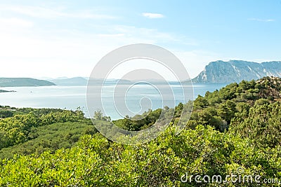 Beautiful views of the sea and mountains from the observation deck, concept of tourism, landscapes of the island of Stock Photo