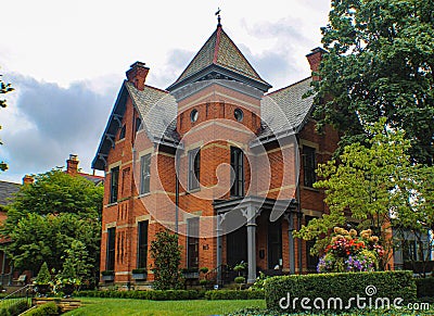 Beautiful Vintage Brick House Mansion Editorial Stock Photo