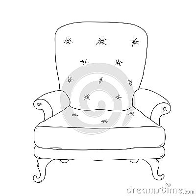 Beautiful vintage chair. Vector Illustration