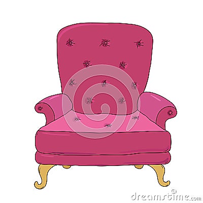 Beautiful vintage chair. Vector Illustration