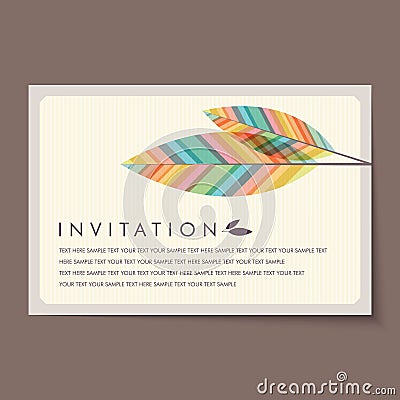 Beautiful vintage invitation cards layout Vector Illustration