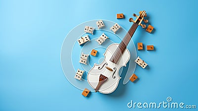 Beautiful violin awaits its rightful musician counterpart.AI Generated Stock Photo