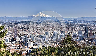 Beautiful Vista of Portland, Oregon Stock Photo