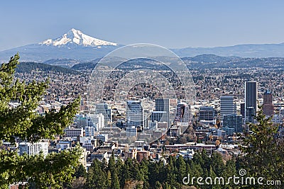 Beautiful Vista of Portland, Oregon Stock Photo