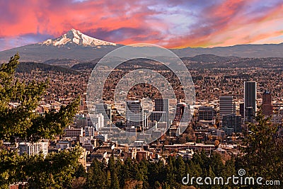 Beautiful Vista of Portland, Oregon Stock Photo