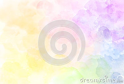 Beautiful watercolor rainbow pattern illustration. Watercolour t Cartoon Illustration