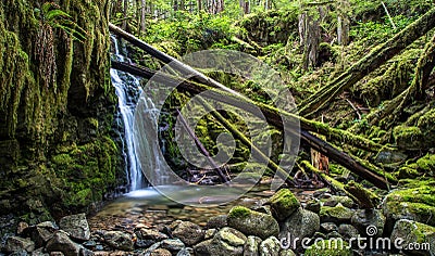 Beautiful Waterfall British Columbia Stock Photo