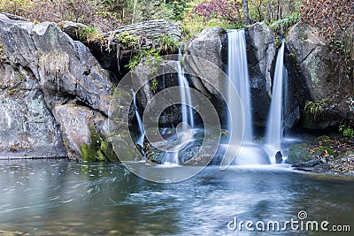 Beautiful waterfall in lushan mountain Stock Photo