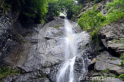 Waterfall Makhuntseti in Adjara, Georgia Stock Photo