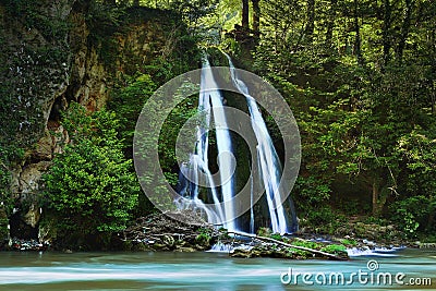 Beautiful waterfall at Vadu Crisului Stock Photo