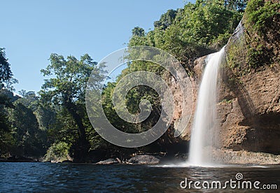 Beautiful waterfalls in the forest, quiet in Thailand Stock Photo