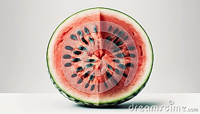 Perfectly riped fresh Watermelon. AI generative. Stock Photo