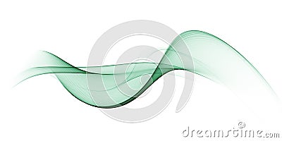 Wave swirl swoosh, teal color flow. Sea water wave, undulate air wind curve. Smooth dynamic twisted lines, abstract background, mo Stock Photo