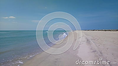 Beautiful waves at ram sethu rameswaram india. Stock Photo