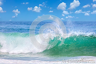 Beautiful Waves in the warm Sea Water, Summer Stock Photo