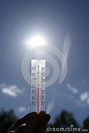 Beautiful weather. Temperature rising. Stock Photo