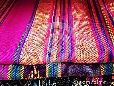 Beautiful weaving cloth Stock Photo