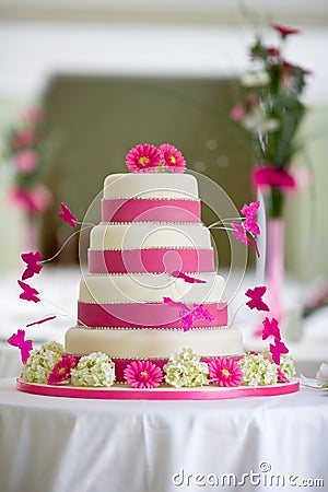 Beautiful wedding cake Stock Photo