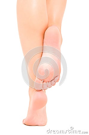 Beautiful well-groomed female feet Stock Photo