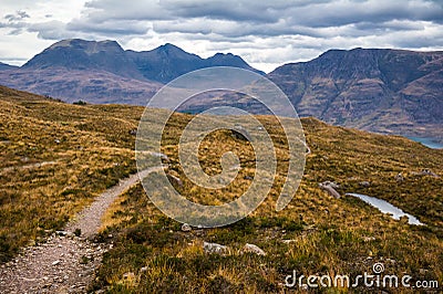 Beautiful Wester Ross mountains and Loch Torridon, Scotland, UK Stock Photo