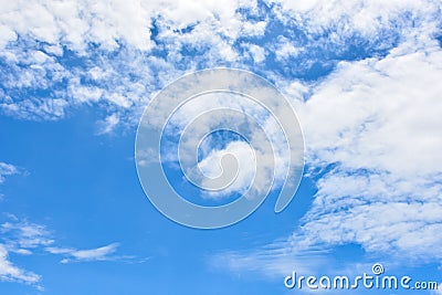 Beautiful white clouds against the blue sky Stock Photo