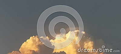 Beautiful white light could sky stream smoke Stock Photo