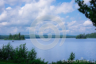 Beautiful and wild fishing lake Stock Photo