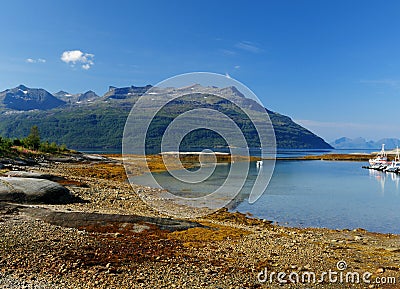 Beautiful And Wild Rocky Coast Of Hamaroy In Norway Stock Photo