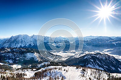 Grimming mountain and Tauplitzalm in Steiermark, Austria Stock Photo