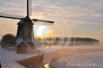 Beautiful winter in Holland Stock Photo