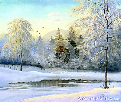 Beautiful winter landscape Stock Photo