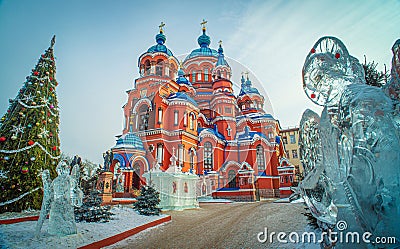Kazan Church The Cathedral of the Kazan Icon of the Mother of God in irkutsk city, Russia Editorial Stock Photo
