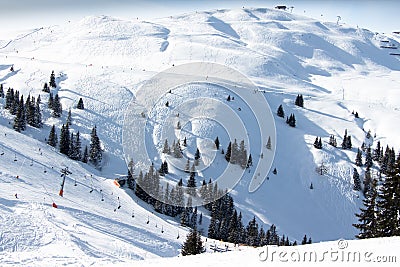 Kitzbuhel ski area Stock Photo