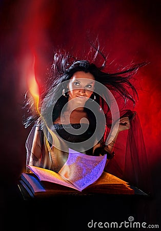 Beautiful witch Stock Photo