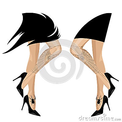 Hot halloween witch costume vector design Vector Illustration