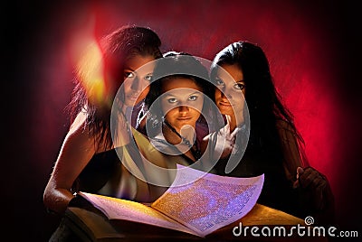 Beautiful witches Stock Photo