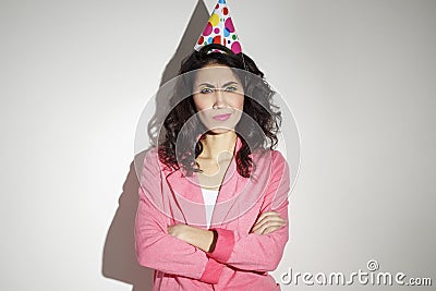 Beautiful woman celebrating her birthday Stock Photo