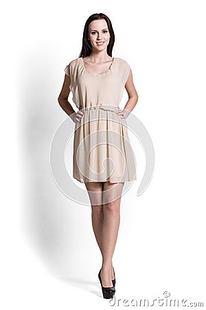 Beautiful woman in dress Stock Photo